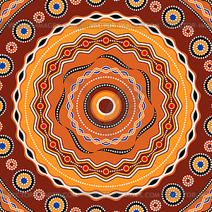 Ethnic circle background design. Australian - vector image