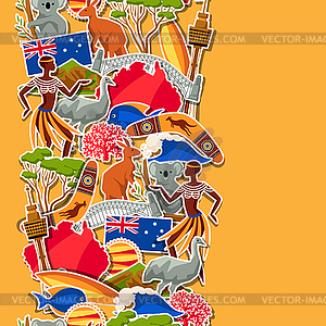 Australia seamless pattern. Australian traditional - vector clipart