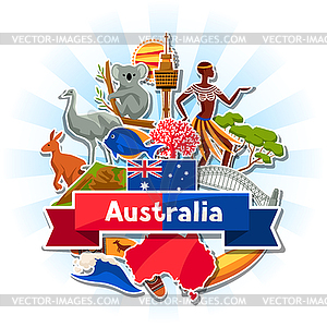 Australia background design. Australian - vector clipart