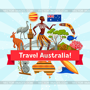 Australia background design. Australian - royalty-free vector image