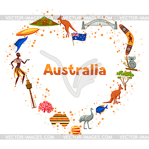 Australia background design. Australian - vector clipart