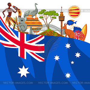 Australia background design. Australian - vector clip art