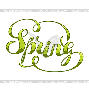 Spring decorative lettering. Seassonal - vector clipart / vector image