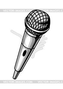 Classical microphone . in retro style - vector clipart