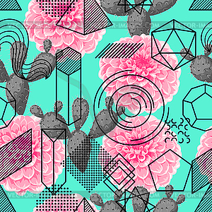 Seamless pattern with abstract geometric shapes, - royalty-free vector image