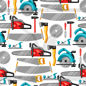 Seamless pattern with equipment and tools for - vector clipart