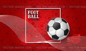 Soccer or football banner with ball. Sports - vector clip art