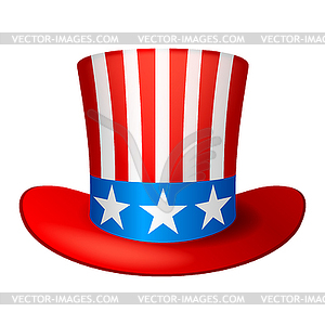 Independence Day patriotic . American cowboy hat - vector clip art