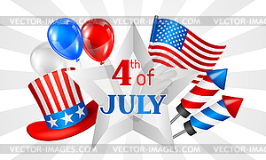 Четвертый День независимости. американский - векторное графическое изображение