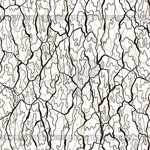 Seamless pattern of bark texture. Wood natural - vector EPS clipart