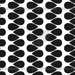 Abstract seamless drop pattern. Monochrome black an - vector clipart / vector image
