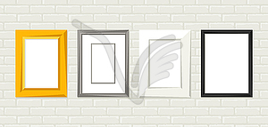 Set of various frames for pictures and photos on - vector image