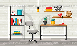 Interior living room. Furniture and home decor - royalty-free vector image