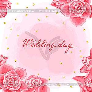 Wedding invitation or greeting card - vector clipart