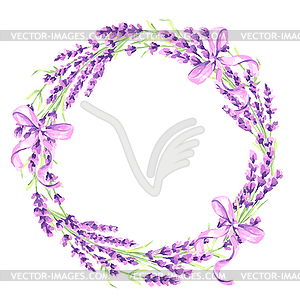 Lavender flowers decorative element - vector image
