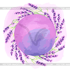 Lavender flowers background design - vector image