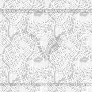 Abstract city map seamless pattern - vector EPS clipart