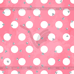 Abstract seamless pattern on aquarelle background - vector clip art