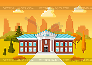 School building - vector image