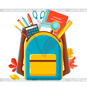 Premium Vector | School backpack vector cartoon illustration isolated on a  white background.