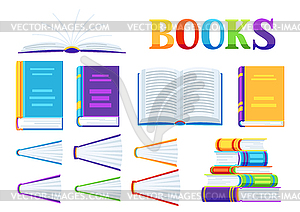 Set of book icons - vector image