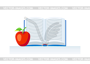 Background with books - vector clip art