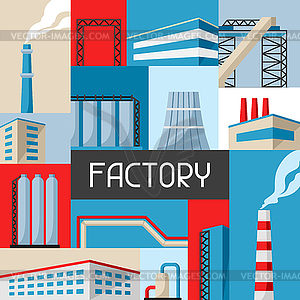 Industrial factory background - vector clipart