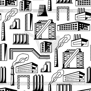 Industrial factory seamless pattern - vector clipart / vector image