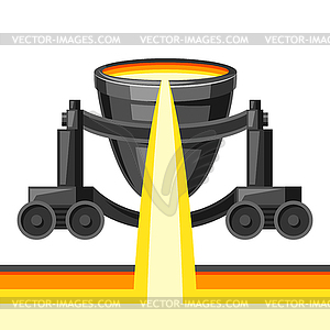 Metallurgical trolley  - vector clipart