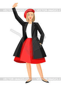 Frenchwoman - vector clipart