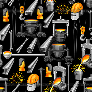 Metallurgical seamless pattern - vector image