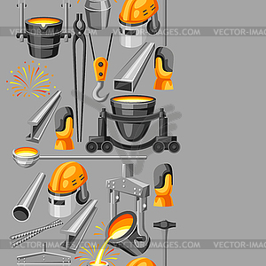 Metallurgical seamless pattern - vector image