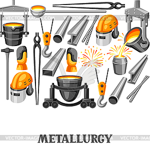 Metallurgical background design - vector clipart