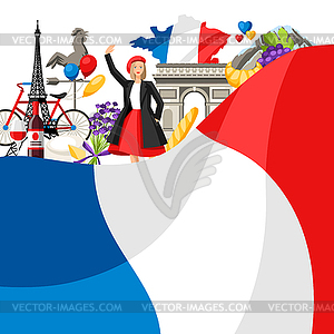 France background design - vector clip art