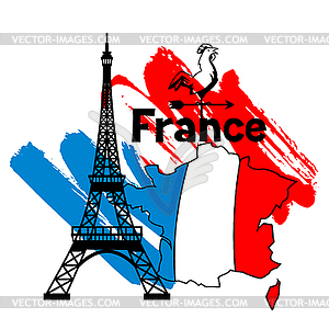 France background design - vector EPS clipart