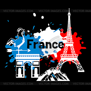 France background design - vector clip art