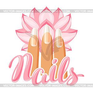 Spa care for hands and nails - vector clip art