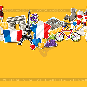 France seamless pattern - vector clipart / vector image