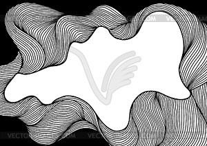 Background with wave line curls - vector clipart