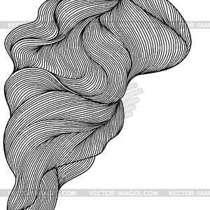 Background with wave line curls - vector EPS clipart