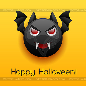 Happy Halloween angry vampire - vector clipart / vector image