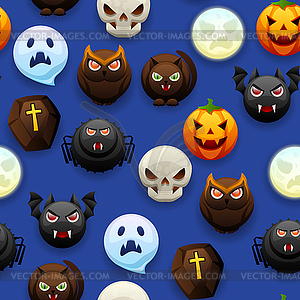 Happy Halloween seamless pattern - vector clip art