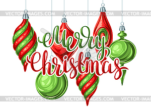 Christmas background with balls - vector clipart