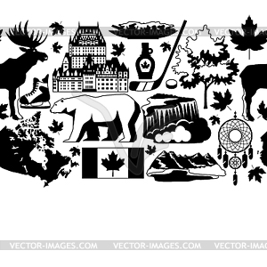 Canada seamless pattern - vector image