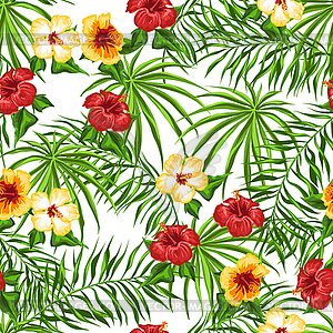 Tropical seamless pattern - vector clipart