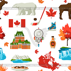 Canada seamless pattern - vector clipart