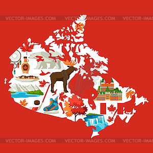 Canada map - vector EPS clipart