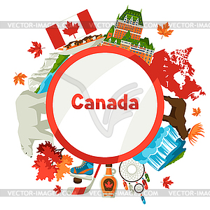 Canada background design - vector image