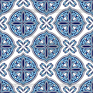 Italian tile pattern. Ethnic folk ornament - vector clipart