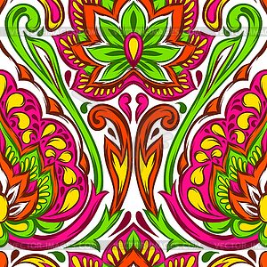 Indian ethnic seamless pattern - vector clipart